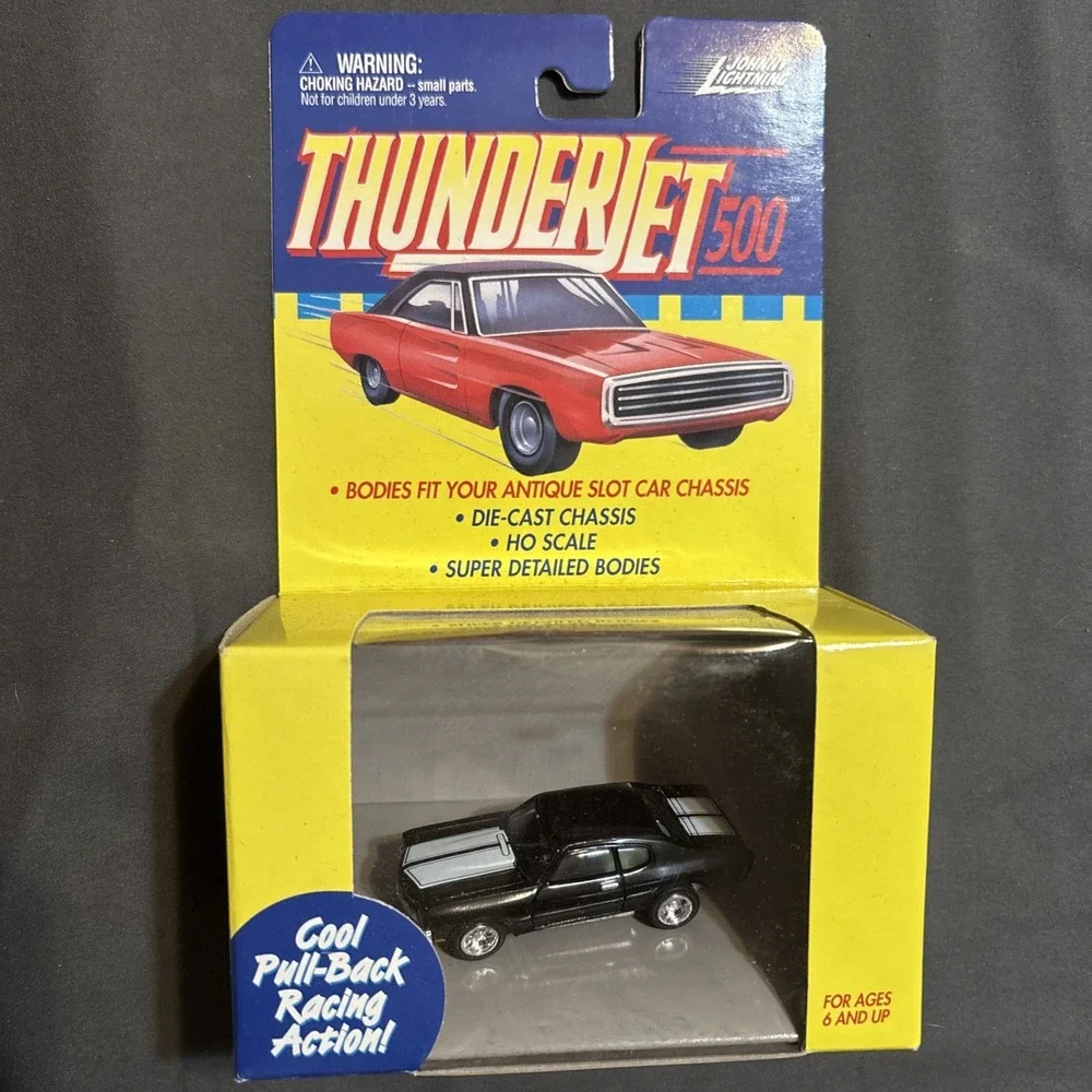 Johnny Lightning Thunderjet 500 Chevy Camaro HO Scale Die-Cast Pull-Back